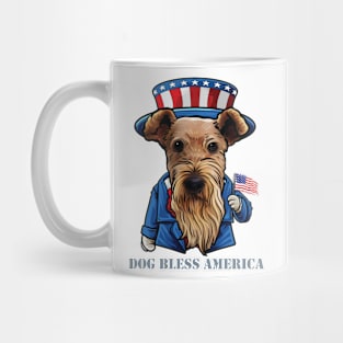 Fourth of July Pun Airedale Terrier Mug